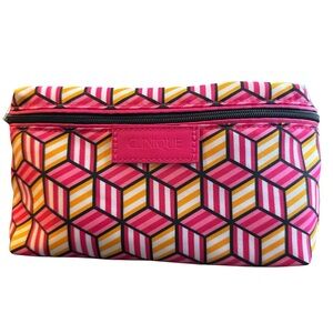 Clinique Vibrant Pink and Yellow Cosmetic Bag